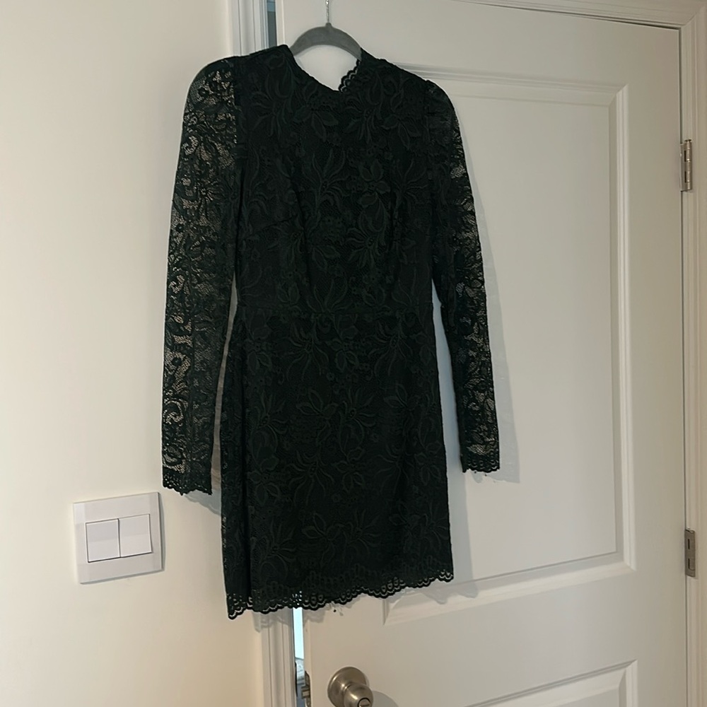 Lulus open back long sleeve mini dresss